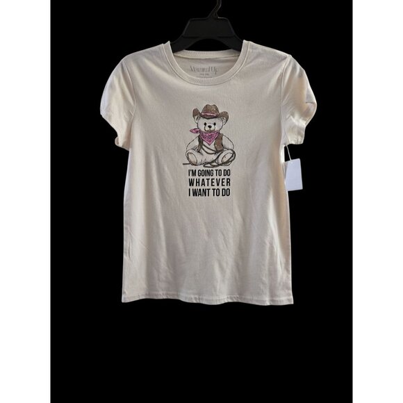 NWT "Whatever I Want" Juniors Graphic Tee with Short Sleeves Size XXS - Picture 1 of 4